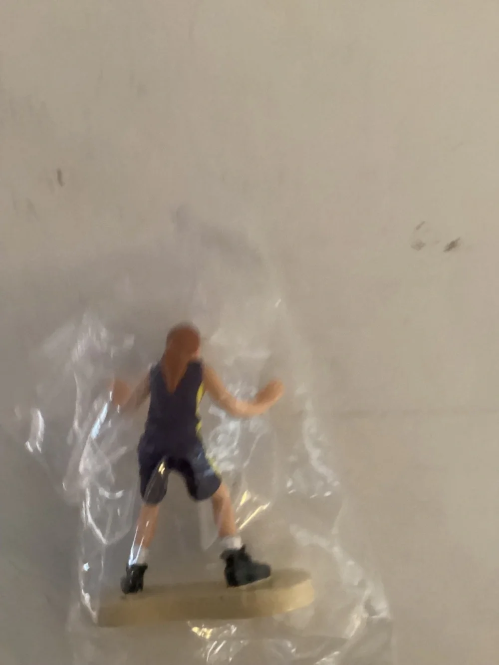 Vintage set of 2 girl basketball detailed plastic cake toppers